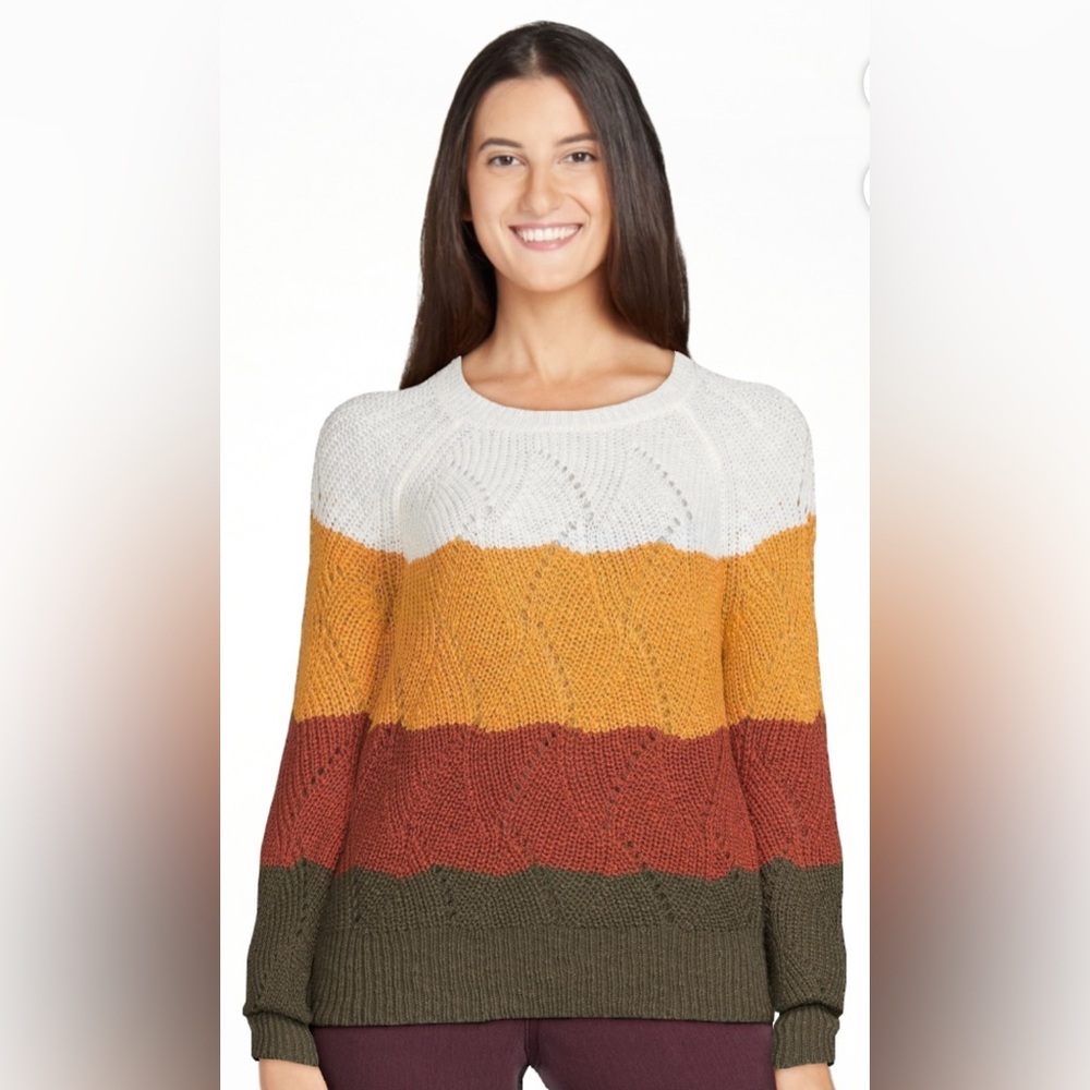 No Boundaries Multicolor Crew Neck Sweater